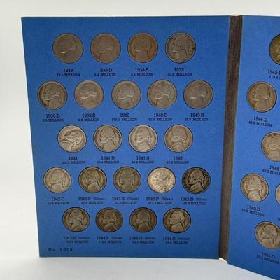 LOT 54: 4 Jefferson Nickel Collection Booklets (Incomplete) (3 Booklets: Starting 1938, 1 Booklet 1938-1961 Number One)