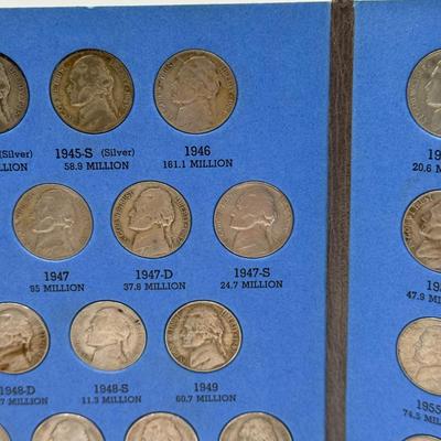 LOT 54: 4 Jefferson Nickel Collection Booklets (Incomplete) (3 Booklets: Starting 1938, 1 Booklet 1938-1961 Number One)