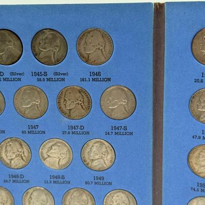 LOT 54: 4 Jefferson Nickel Collection Booklets (Incomplete) (3 Booklets: Starting 1938, 1 Booklet 1938-1961 Number One)