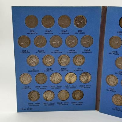 LOT 54: 4 Jefferson Nickel Collection Booklets (Incomplete) (3 Booklets: Starting 1938, 1 Booklet 1938-1961 Number One)