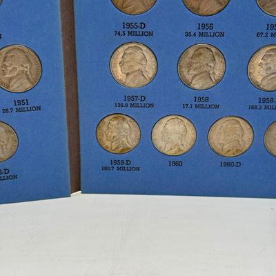 LOT 54: 4 Jefferson Nickel Collection Booklets (Incomplete) (3 Booklets: Starting 1938, 1 Booklet 1938-1961 Number One)