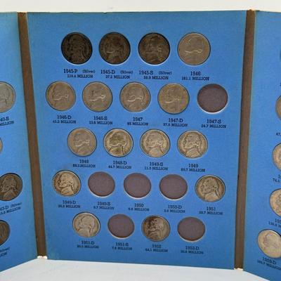 LOT 54: 4 Jefferson Nickel Collection Booklets (Incomplete) (3 Booklets: Starting 1938, 1 Booklet 1938-1961 Number One)