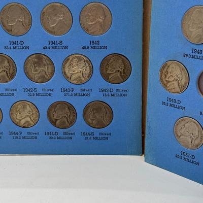 LOT 54: 4 Jefferson Nickel Collection Booklets (Incomplete) (3 Booklets: Starting 1938, 1 Booklet 1938-1961 Number One)