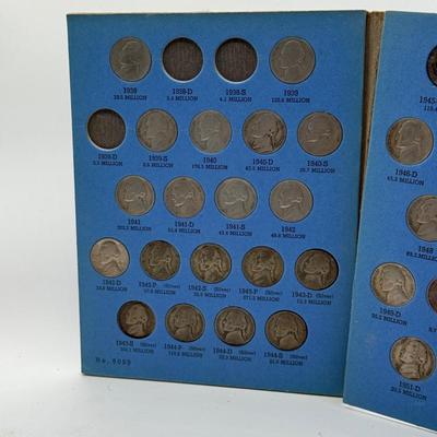 LOT 54: 4 Jefferson Nickel Collection Booklets (Incomplete) (3 Booklets: Starting 1938, 1 Booklet 1938-1961 Number One)
