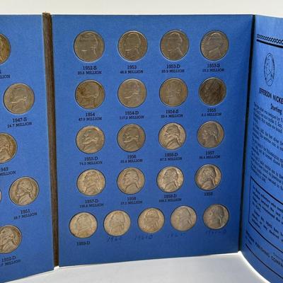 LOT 54: 4 Jefferson Nickel Collection Booklets (Incomplete) (3 Booklets: Starting 1938, 1 Booklet 1938-1961 Number One)