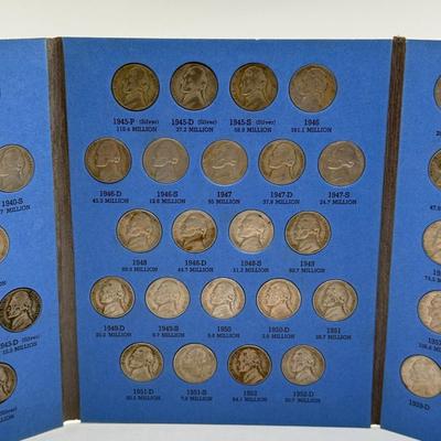 LOT 54: 4 Jefferson Nickel Collection Booklets (Incomplete) (3 Booklets: Starting 1938, 1 Booklet 1938-1961 Number One)