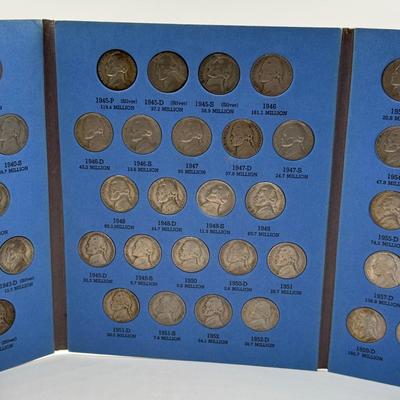 LOT 54: 4 Jefferson Nickel Collection Booklets (Incomplete) (3 Booklets: Starting 1938, 1 Booklet 1938-1961 Number One)