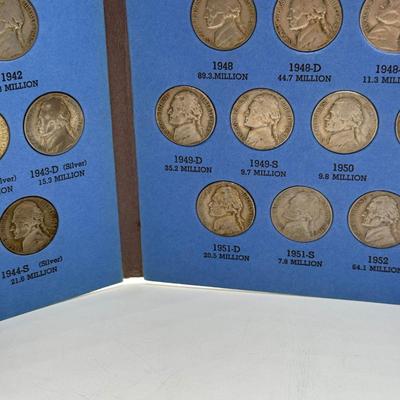 LOT 54: 4 Jefferson Nickel Collection Booklets (Incomplete) (3 Booklets: Starting 1938, 1 Booklet 1938-1961 Number One)