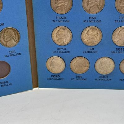 LOT 54: 4 Jefferson Nickel Collection Booklets (Incomplete) (3 Booklets: Starting 1938, 1 Booklet 1938-1961 Number One)