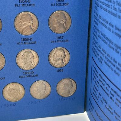 LOT 54: 4 Jefferson Nickel Collection Booklets (Incomplete) (3 Booklets: Starting 1938, 1 Booklet 1938-1961 Number One)