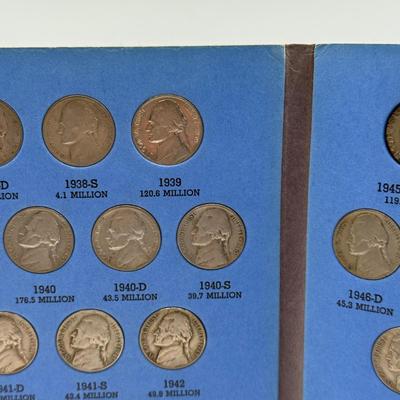 LOT 54: 4 Jefferson Nickel Collection Booklets (Incomplete) (3 Booklets: Starting 1938, 1 Booklet 1938-1961 Number One)