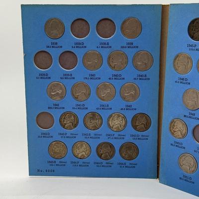 LOT 54: 4 Jefferson Nickel Collection Booklets (Incomplete) (3 Booklets: Starting 1938, 1 Booklet 1938-1961 Number One)