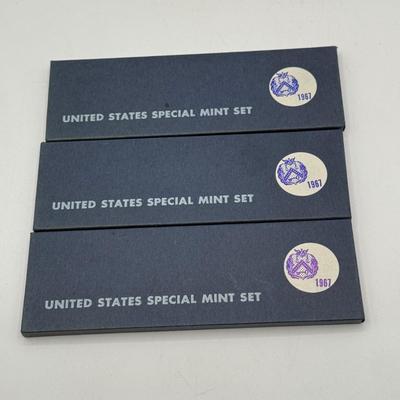 LOT 67: Six U.S. Special Mint Sets (Three 1966 & Three 1967)