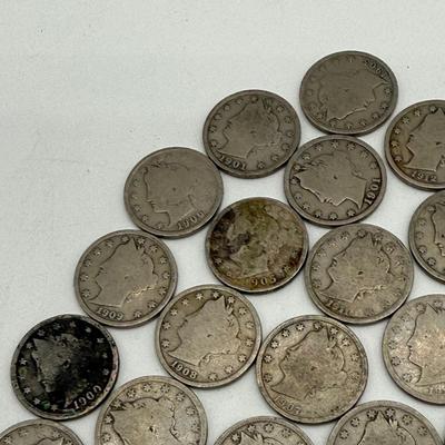 LOT 75: Liberty Head Nickel Collection Booklet (Incomplete) & Assortment of Liberty Head Nickels Not in Booklet