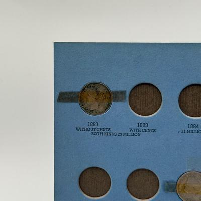 LOT 75: Liberty Head Nickel Collection Booklet (Incomplete) & Assortment of Liberty Head Nickels Not in Booklet
