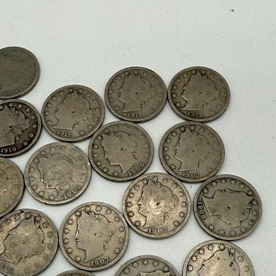 LOT 75: Liberty Head Nickel Collection Booklet (Incomplete) & Assortment of Liberty Head Nickels Not in Booklet