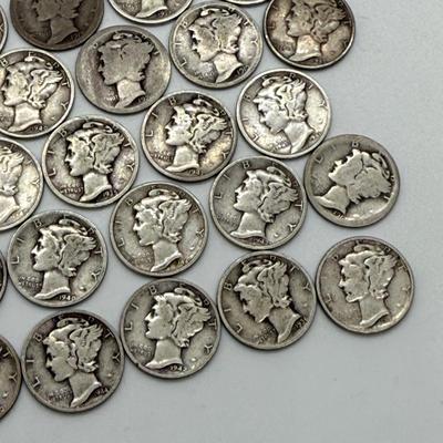 LOT 81: Silver Mercury Dimes (50)