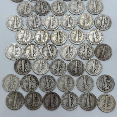 LOT 81: Silver Mercury Dimes (50)