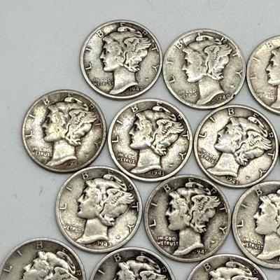 LOT 81: Silver Mercury Dimes (50)