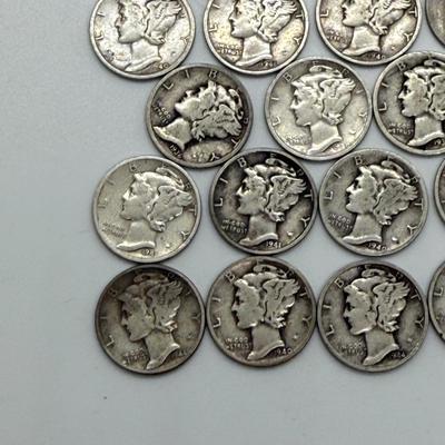 LOT 81: Silver Mercury Dimes (50)