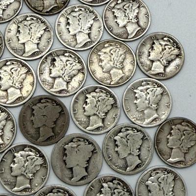 LOT 81: Silver Mercury Dimes (50)