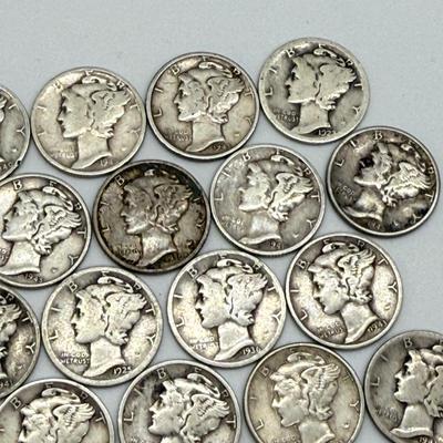LOT 81: Silver Mercury Dimes (50)