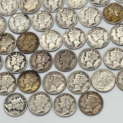 LOT 82: Silver Mercury Dimes (50)