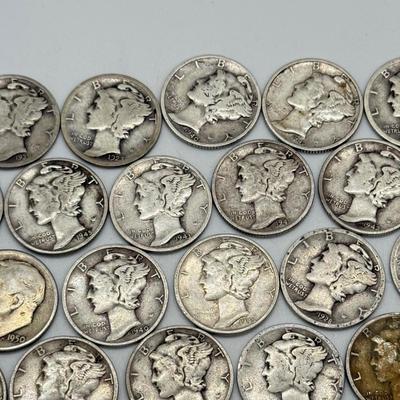 LOT 82: Silver Mercury Dimes (50)