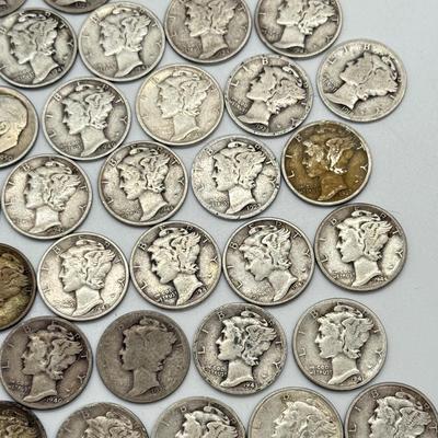 LOT 82: Silver Mercury Dimes (50)