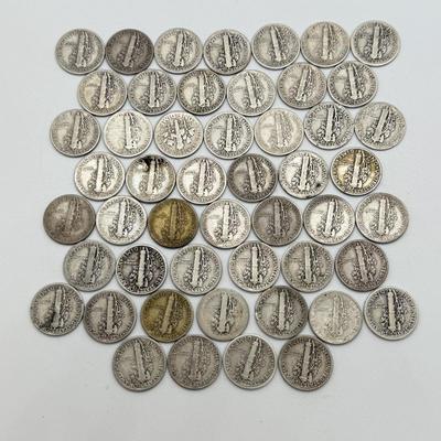 LOT 82: Silver Mercury Dimes (50)