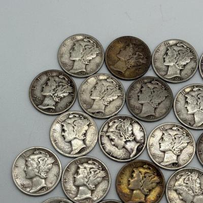 LOT 83: Silver Mercury Dimes (50)