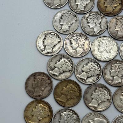 LOT 83: Silver Mercury Dimes (50)