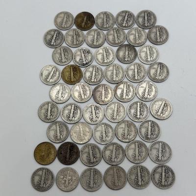 LOT 83: Silver Mercury Dimes (50)