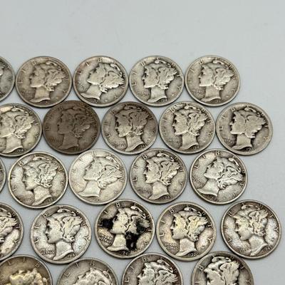LOT 84: Silver Mercury Dimes (50)