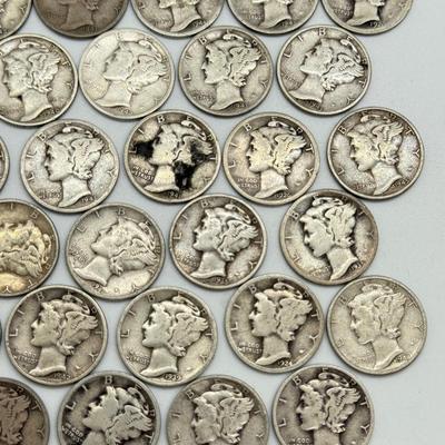 LOT 84: Silver Mercury Dimes (50)