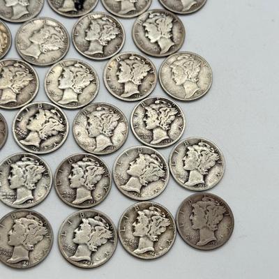 LOT 84: Silver Mercury Dimes (50)