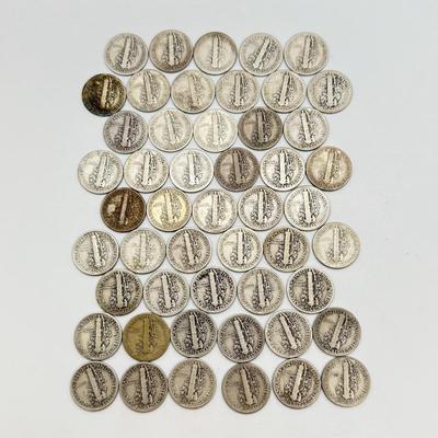 LOT 84: Silver Mercury Dimes (50)