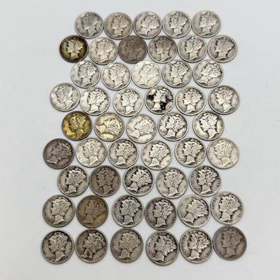 LOT 84: Silver Mercury Dimes (50)