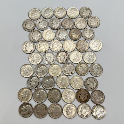 LOT 85: 90% Silver Roosevelt Dimes (50)