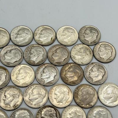 LOT 85: 90% Silver Roosevelt Dimes (50)
