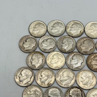 LOT 85: 90% Silver Roosevelt Dimes (50)