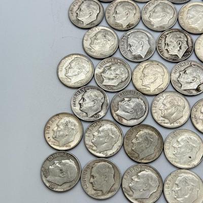LOT 85: 90% Silver Roosevelt Dimes (50)