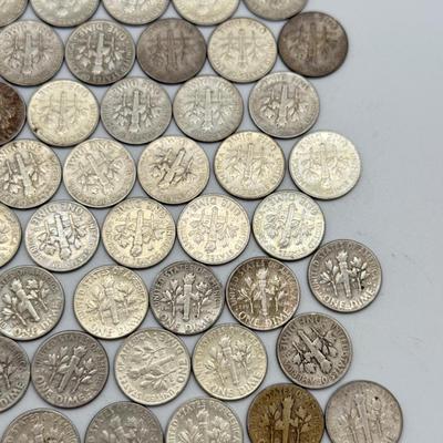 LOT 85: 90% Silver Roosevelt Dimes (50)