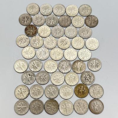 LOT 85: 90% Silver Roosevelt Dimes (50)