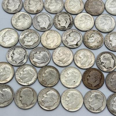 LOT 85: 90% Silver Roosevelt Dimes (50)