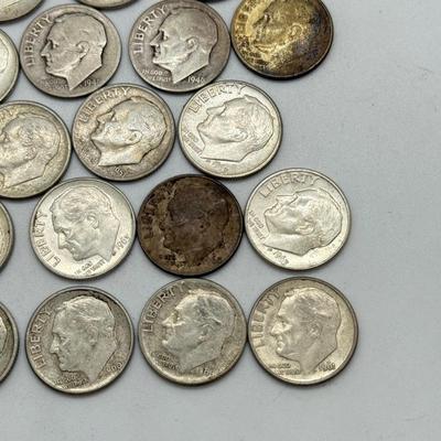 LOT 86: 90% Silver Roosevelt Dimes (50)