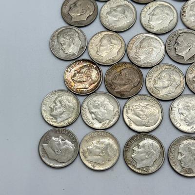 LOT 86: 90% Silver Roosevelt Dimes (50)