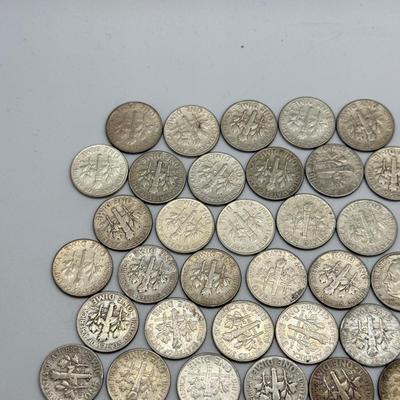 LOT 86: 90% Silver Roosevelt Dimes (50)
