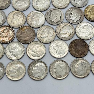LOT 86: 90% Silver Roosevelt Dimes (50)