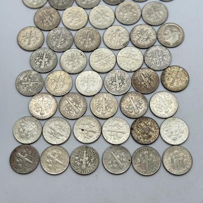 LOT 86: 90% Silver Roosevelt Dimes (50)